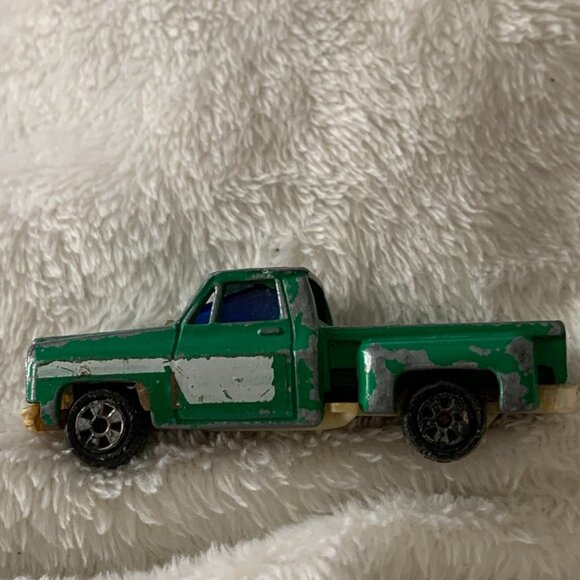 Vintage Yatming Chevy Stepside Pick Up Truck Die Cast Metal Car Toy Green - Picture 5 of 7